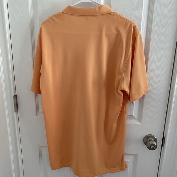Peter Millar Polo Shirt Mens Medium Light Orange Solid Golf M - Picture 3 of 9